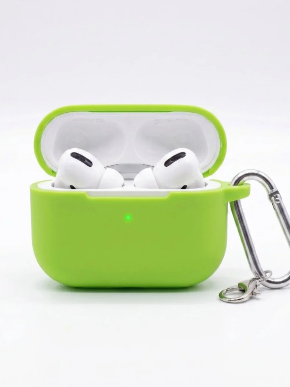 Green Silicone AirPods Pro Case with Keychain